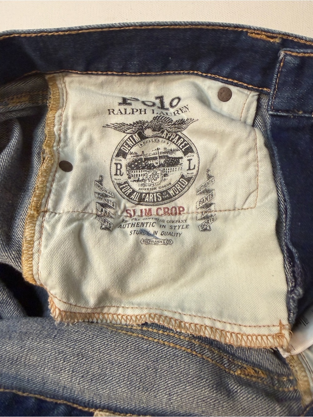 EUC Men's Polo Ralph Lauren Blue Denim Jeans Classic Mid Wash Size 29/25" Inseam - Picture 11 of 13